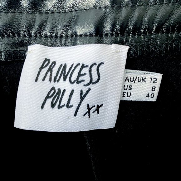 Vegan Black Leather Pants | Faux Leather Pants | PRINCESS POLLY | Rocker Pants 8 - Picture 7 of 9